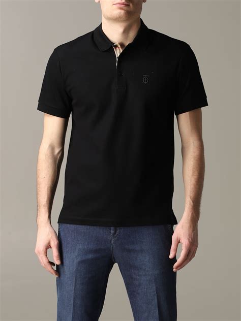 polo burberry nera|burberry men's polo outlet.